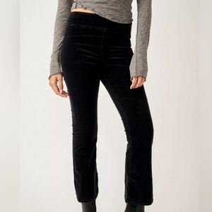 Free People In My Feelings Black Velvet Pants